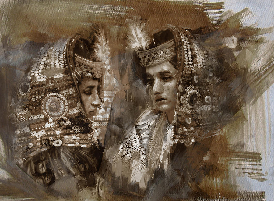 004 Kazakhstan Culture Painting by Mahnoor Shah