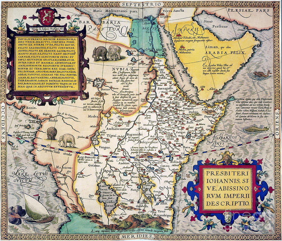 African Map, 1595 #0043900 Painting by Granger