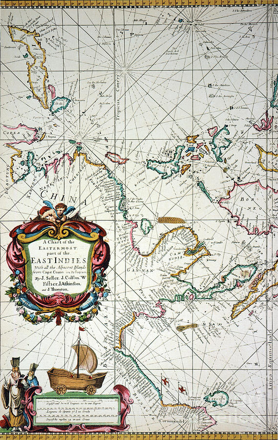 East Indies Map, 1670 #0061770 Painting by Granger