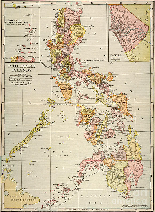 Map: Philippines, 1905 #0065390 Painting by Granger