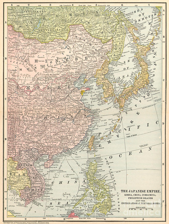 Map: East Asia, 1907 #0066322 Painting by Granger - Fine Art America