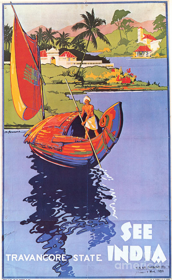 Indian Travel Poster, 1938 Painting by Granger