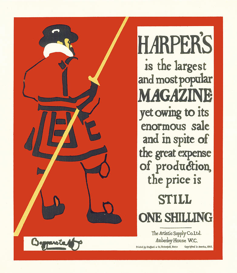 Harpers Magazine Painting by Beggarstaffs