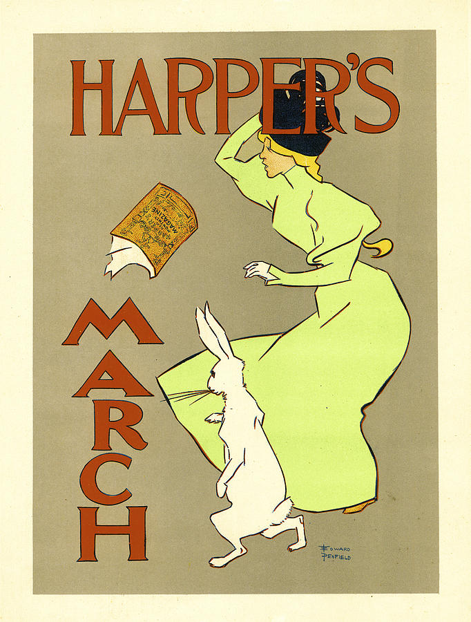 Harpers March Painting by Edward Penfield