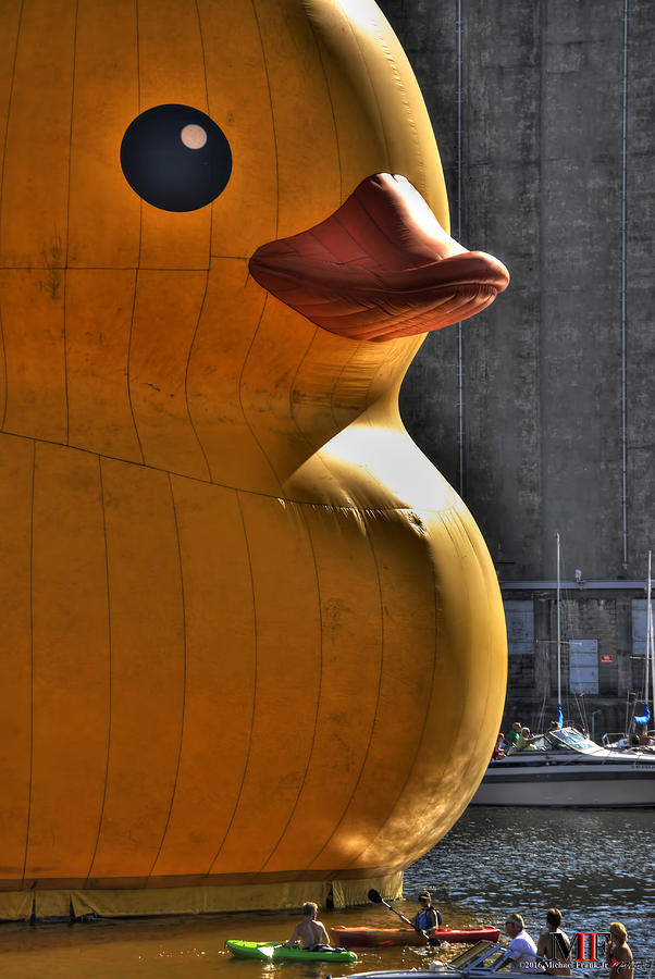 01a Worlds Largest Rubber Duck  At Canalside 2016 Photograph by Michael Frank Jr