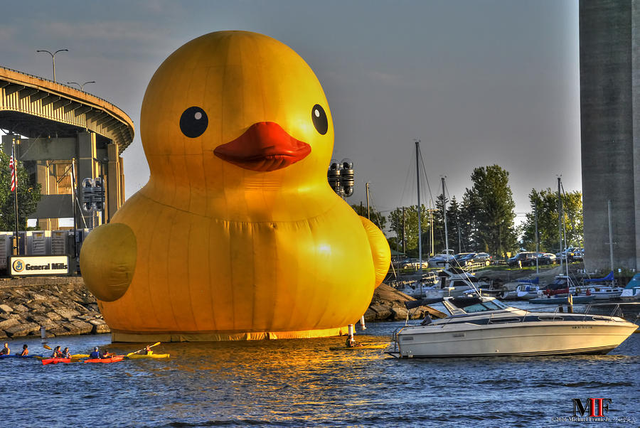 02 Worlds Largest Rubber Duck  At Canalside 2016 Photograph by Michael Frank Jr
