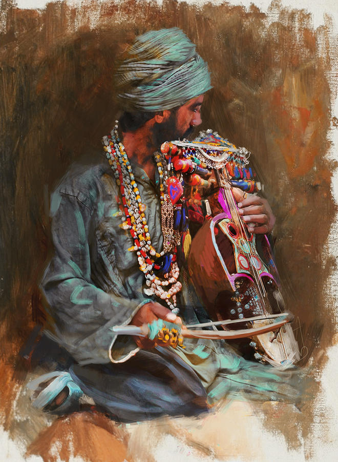 Music Painting - 023 Sindh b by Mahnoor Shah