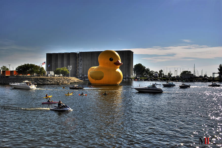 02a Worlds Largest Rubber Duck  At Canalside 2016 Photograph by Michael Frank Jr