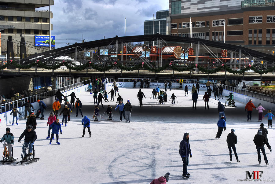 03 Canalside Ice Skaters 10dec16 Photograph by Michael Frank Jr