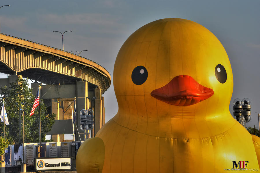 03 Worlds Largest Rubber Duck  At Canalside 2016 Photograph by Michael Frank Jr
