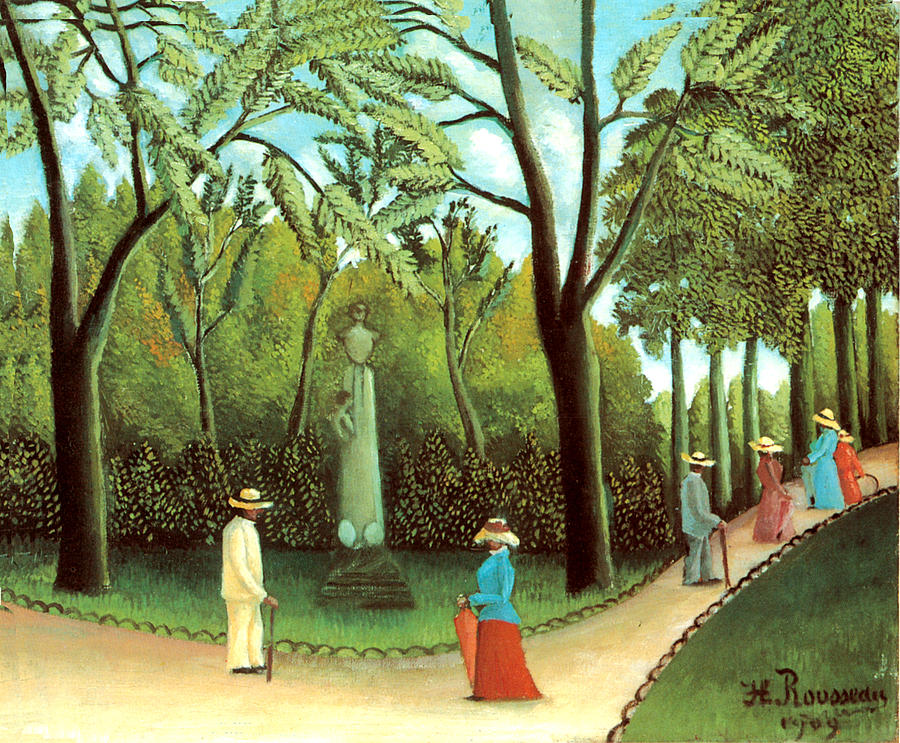 Luxembourg Garden Painting by Henri Rousseau