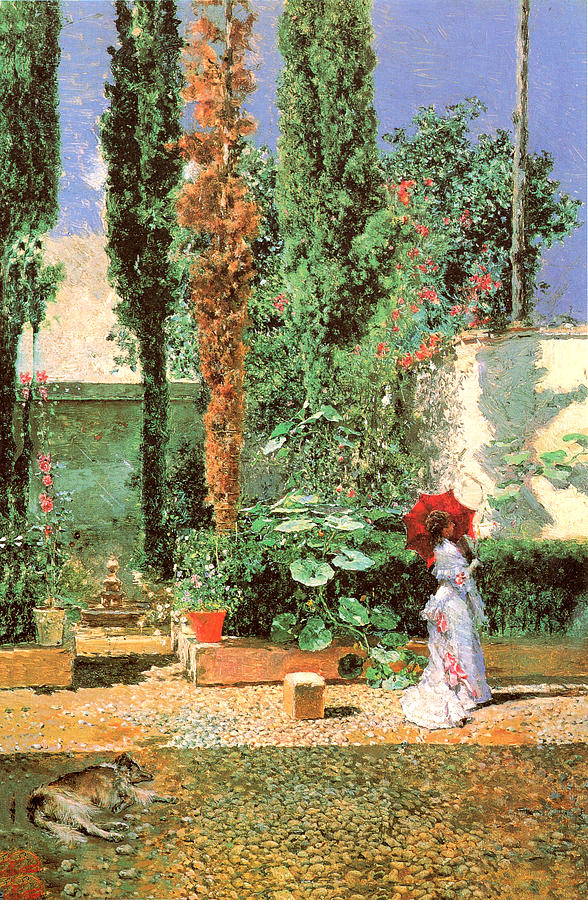 Fortunys Garden Painting by Mariano Fortuny 