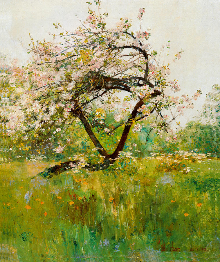 Peach Blossoms Painting by Childe Hassam