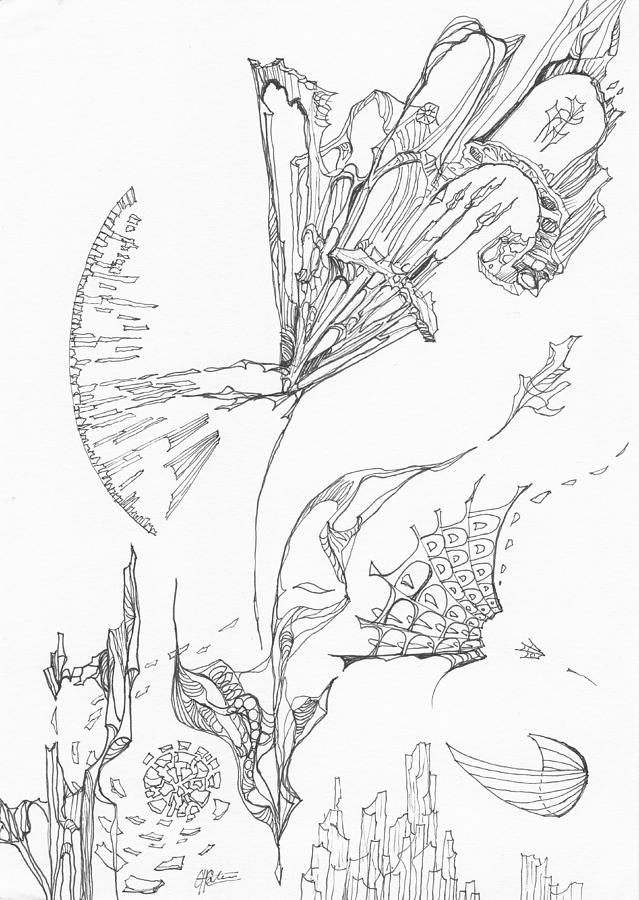 Unravelled       0511-18 Drawing by Charles Cater