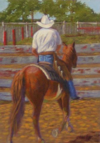 Ranching Painting - 060828-57 Heading In by Kenneth Shanika Ranching Painting - 060828-57 Heading In by Kenneth Shanika