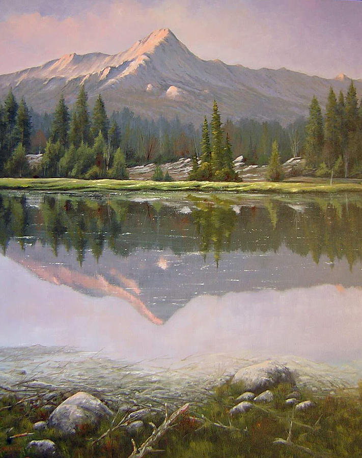 Landscape Painting - 060923-2430 Reflections At Days End by Kenneth Shanika Landscape Painting - 060923-2430 Reflections At Days End by Kenneth Shanika