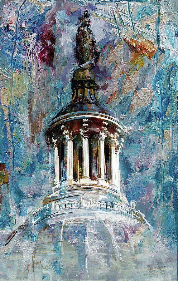 063 United States Capitol dome Painting by Maryam Mughal