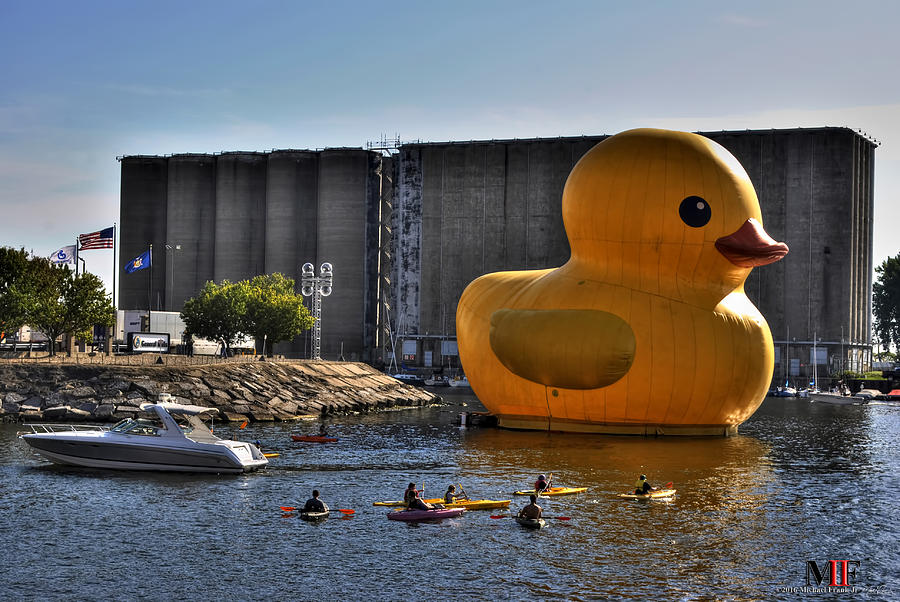 06a Worlds Largest Rubber Duck  At Canalside 2016 Photograph by Michael Frank Jr