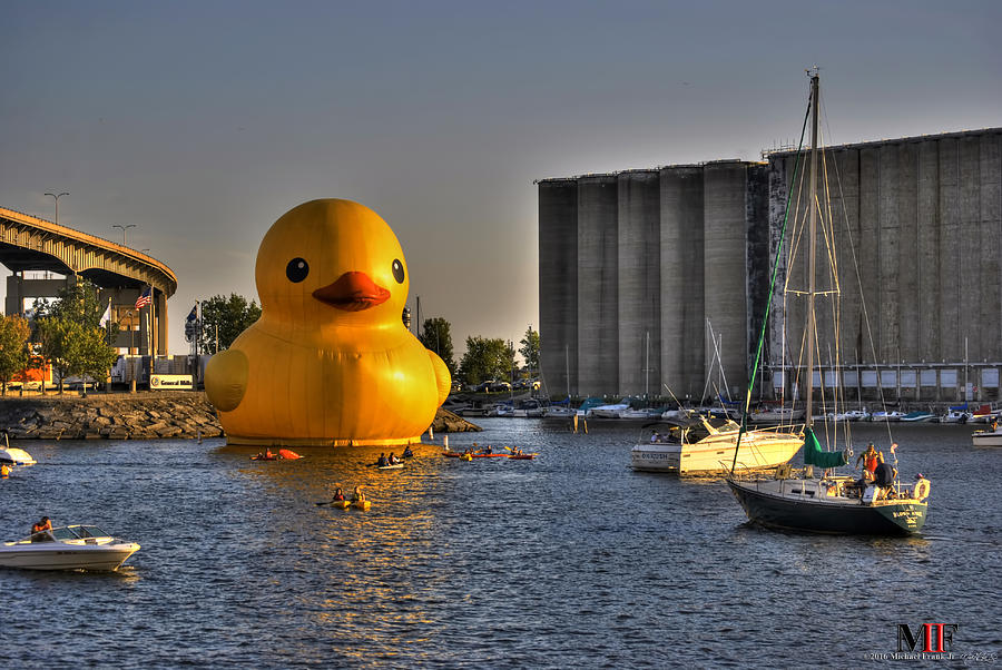 07 Worlds Largest Rubber Duck  At Canalside 2016 Photograph by Michael Frank Jr