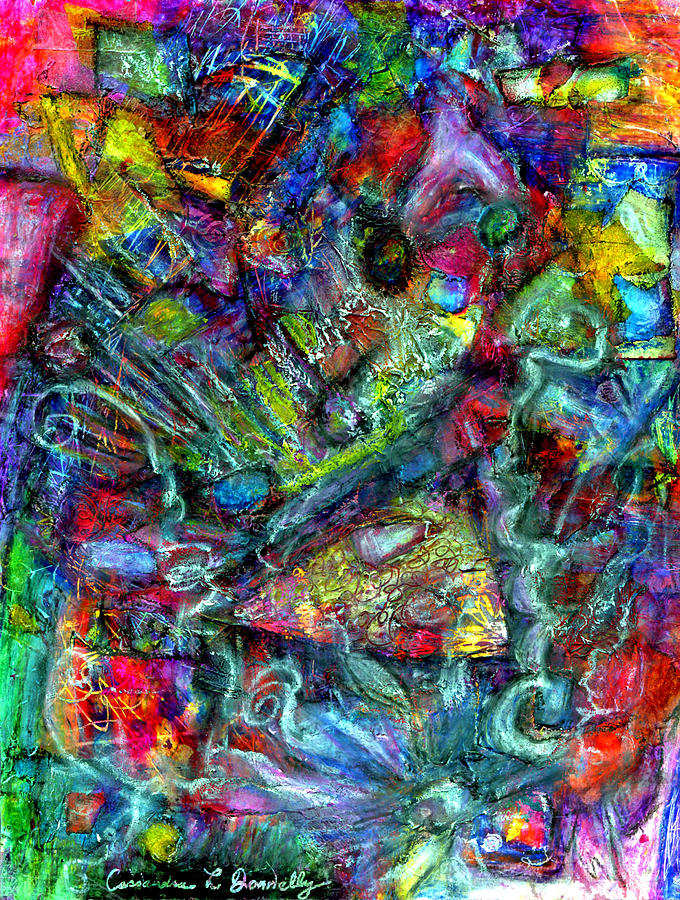Abstract Mixed Media - 07.03.15 A2 #070315 by Cassandra Donnelly