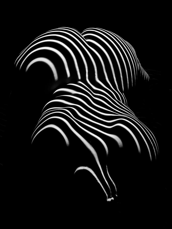 0721 Ar Black And White Fine Art Nude Abstract Big Woman Bbw Photograph