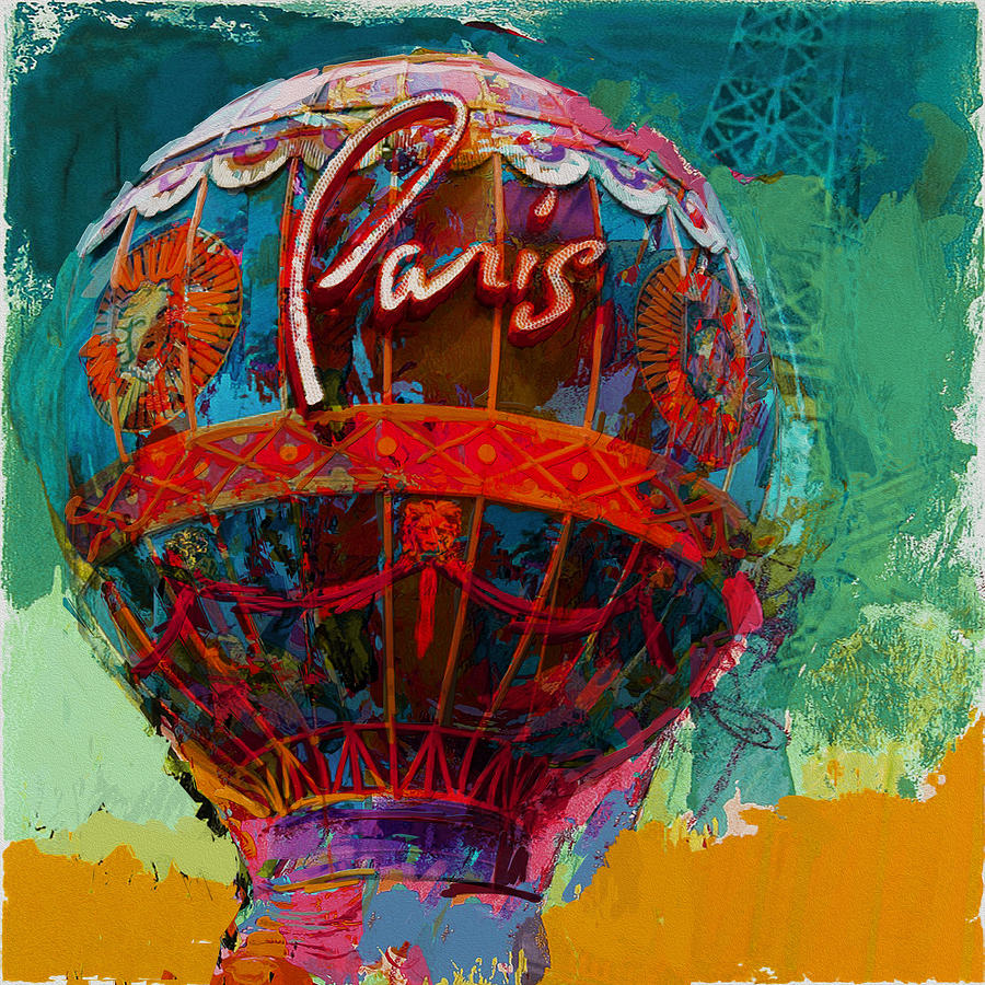 075 The iconic Paris Casino balloon Painting by Maryam Mughal