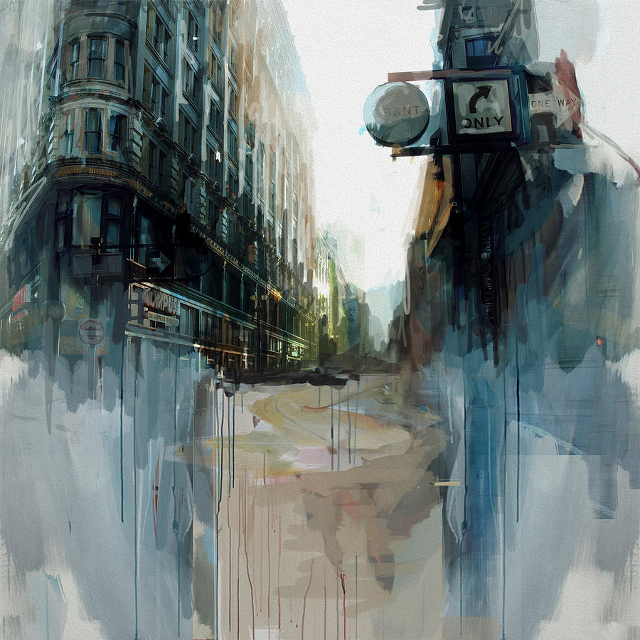 San Francisco Painting - 077 Grant street by Maryam Mughal