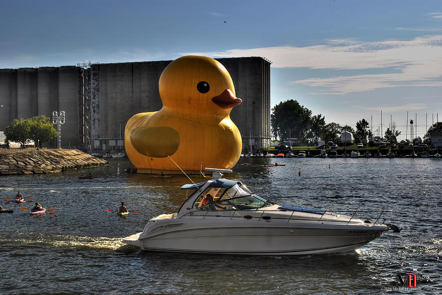 07a Worlds Largest Rubber Duck  At Canalside 2016 Photograph by Michael Frank Jr