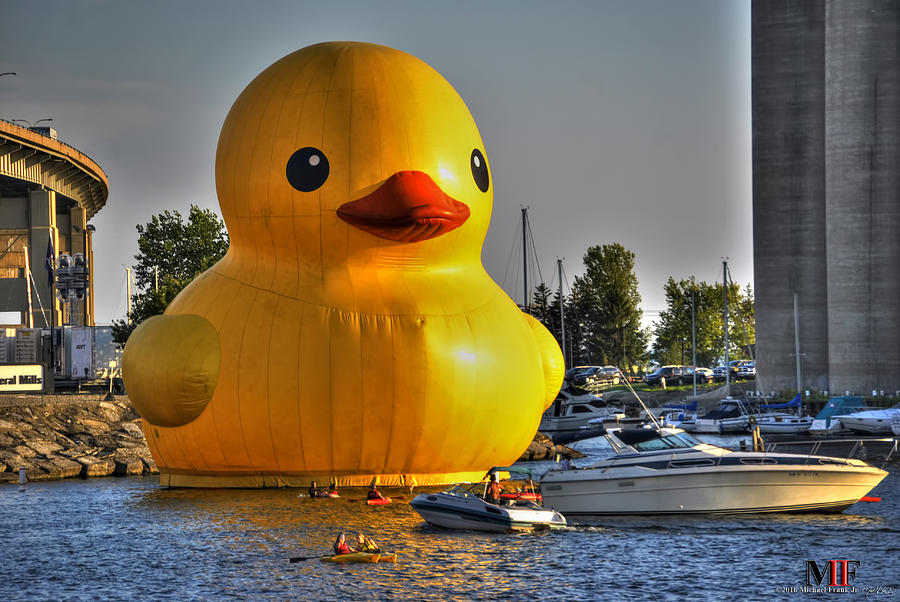08 Worlds Largest Rubber Duck  At Canalside 2016 Photograph by Michael Frank Jr