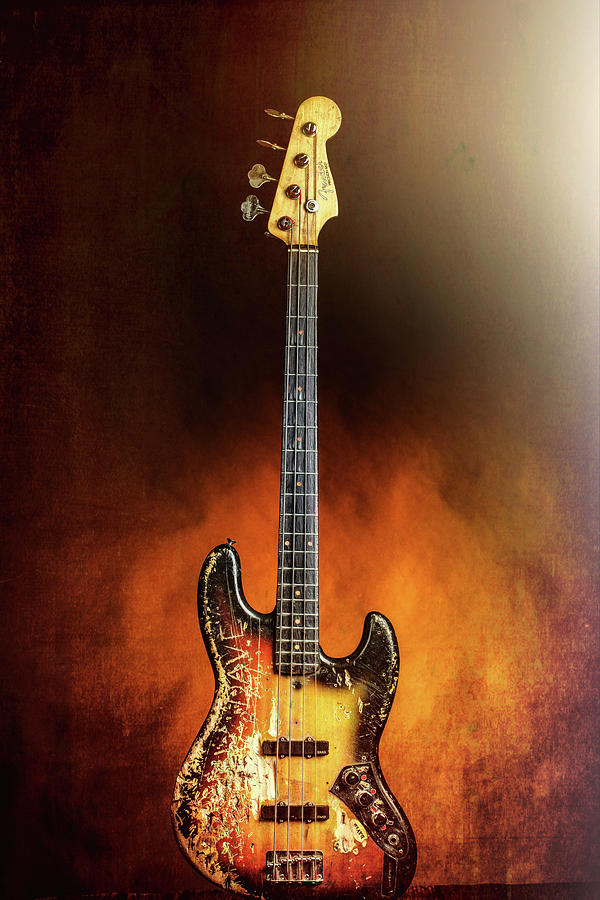 Rock And Roll Photograph - 08.1834 011.1834c Jazz Bass 1969 Old 69 #081834 by M K Miller