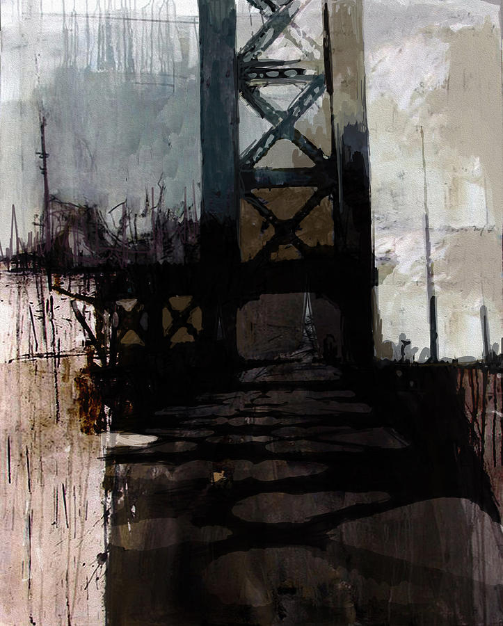 083 Manhattan Bridge Painting by Mahnoor Shah