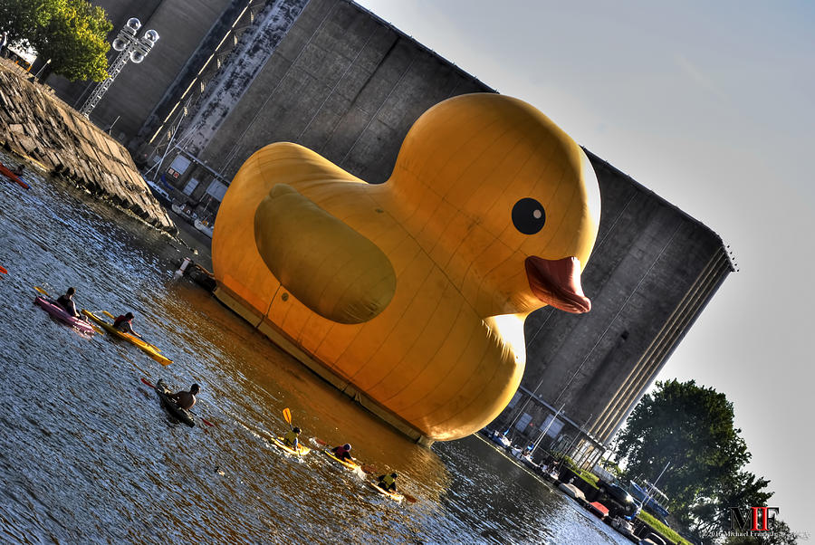 08a Worlds Largest Rubber Duck  At Canalside 2016 Photograph by Michael Frank Jr