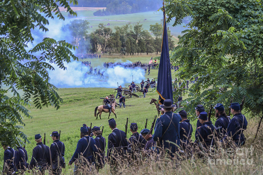 Gettysburg Union Artillery and Infantry 7457C Photograph by Cynthia ...