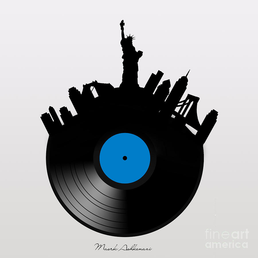 Music Digital Art -  New York #3 by Mark Ashkenazi