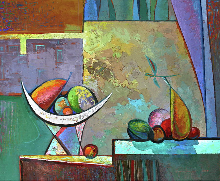 Still life with frutit Painting by Alexey Kvaratskheliya - Pixels