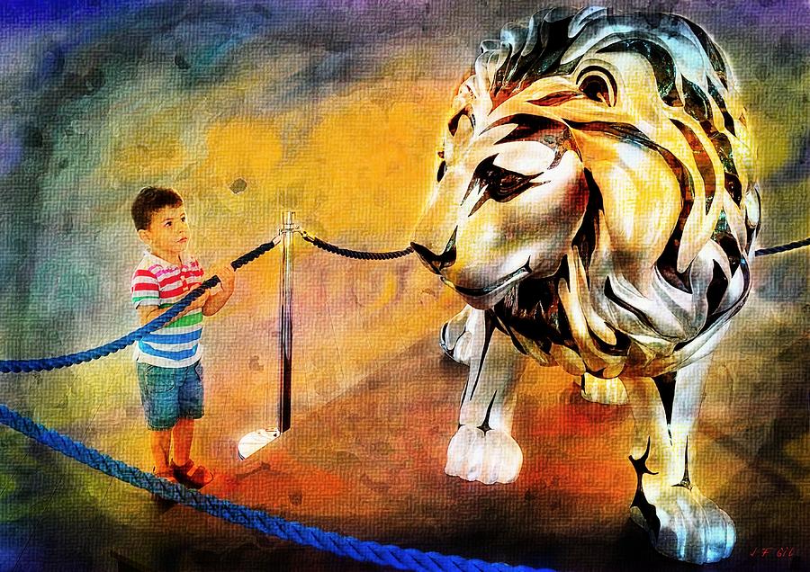  The Boy And The Lion 1 Photograph by Jean Francois Gil