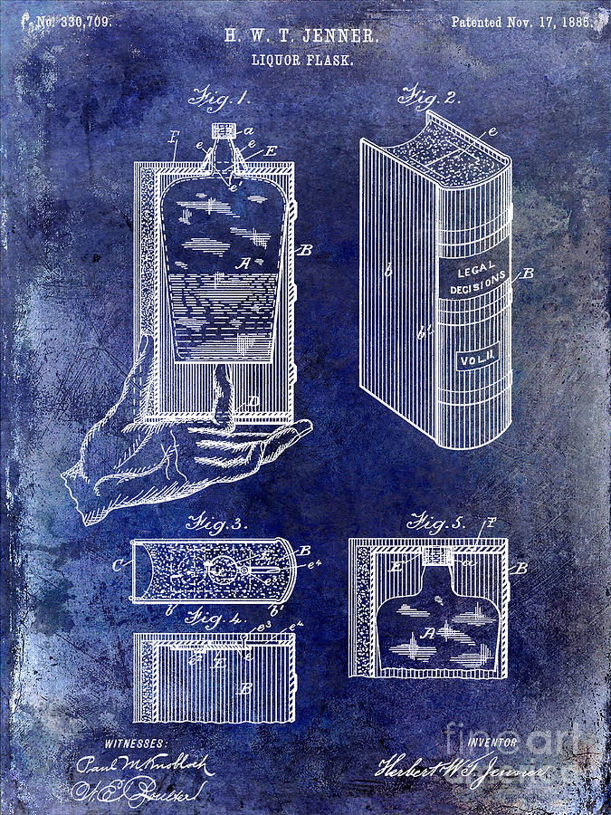 1885 Liquor Flask Patent Photograph by Jon Neidert