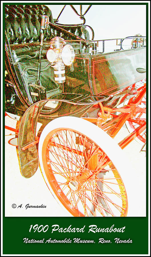 1900 Packard Runabout, National Automobile Museum, Reno, Nevada Digital Art by A Macarthur Gurmankin