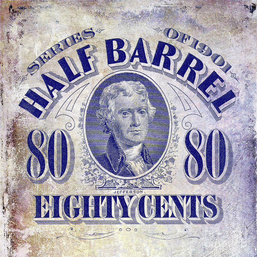 George Washington Photograph - 1901 Half Beer Barrel Tax Stamp by Jon Neidert