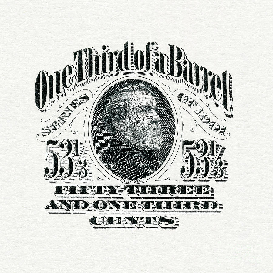George Washington Photograph - 1901 One Third Beer Barrel Tax Stamp by Jon Neidert