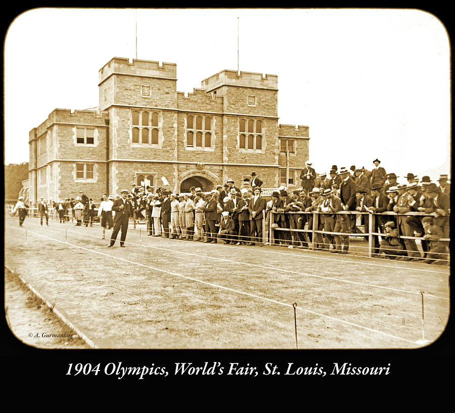 1904 Olympics Track and Spectators #5 Photograph by A Macarthur Gurmankin