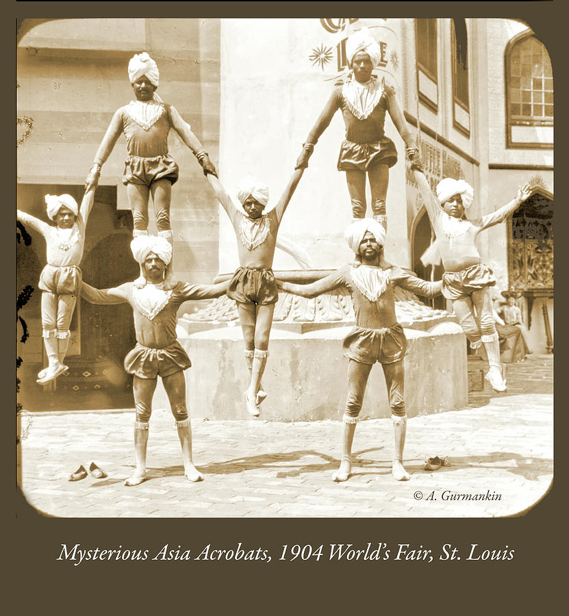 1904 Worlds Fair, Acrobats, Mysterious Asia Section #3 Photograph by A Macarthur Gurmankin