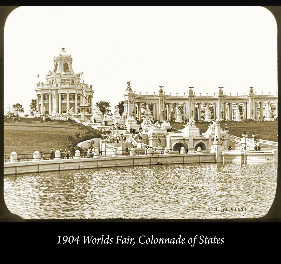 1904 Worlds Fair, Colonnade of States Photograph by A Macarthur Gurmankin