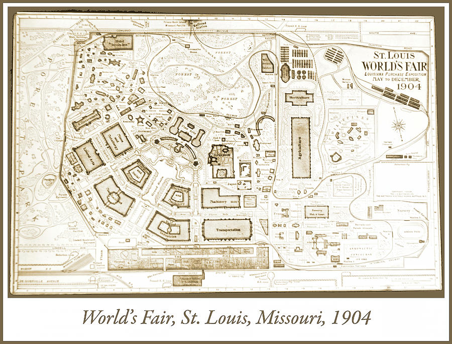 1904 Worlds Fair, Fair Grounds Map #2 Photograph by A Macarthur Gurmankin