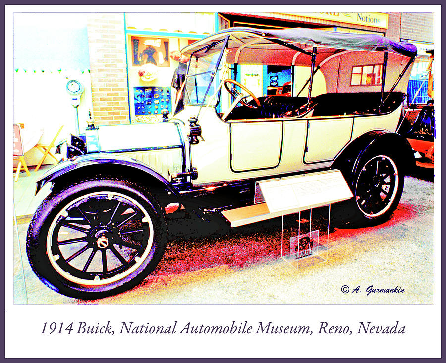 1914 Buick, National Automobile Museum, Reno, Nevada #2 Digital Art by A Macarthur Gurmankin