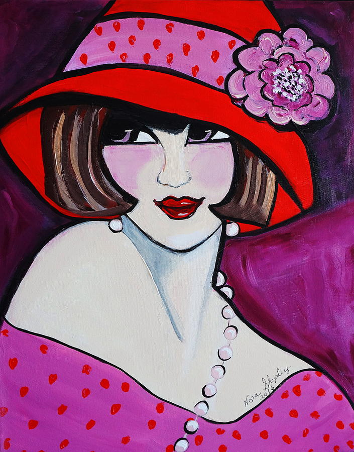 1920s Girl Ella Painting by Nora Shepley