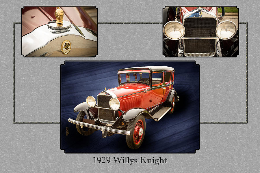 1929 Willys Knight Vintage Classic Car Automobile Photographs Fi Photograph by M K Miller