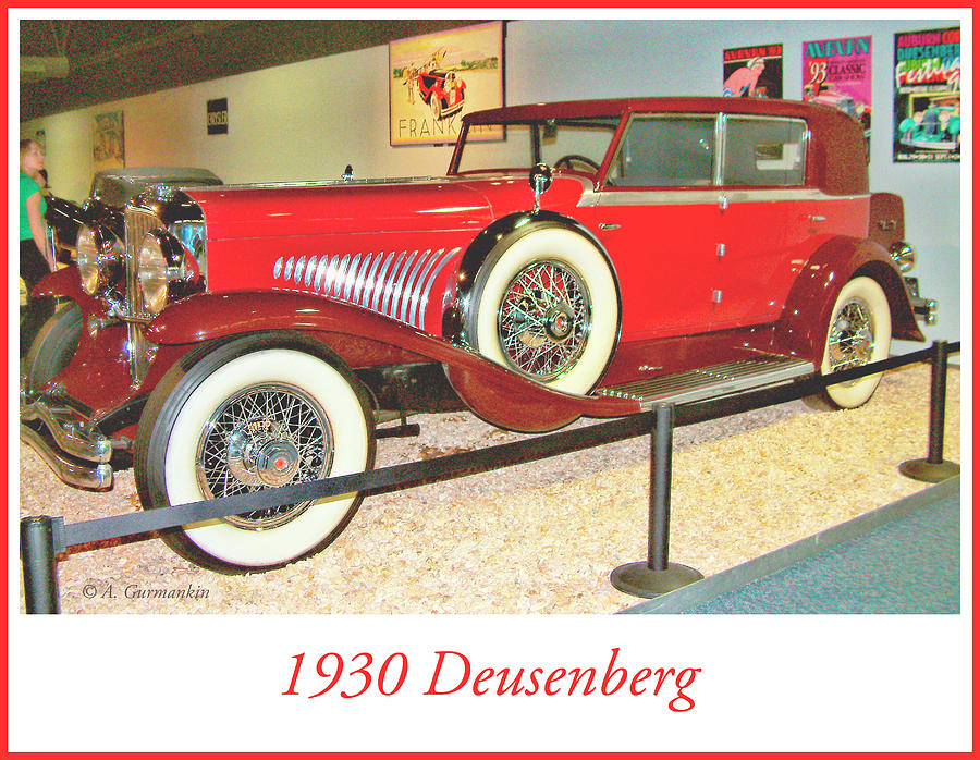 1930 Deusenberg Automobile Photograph by A Macarthur Gurmankin