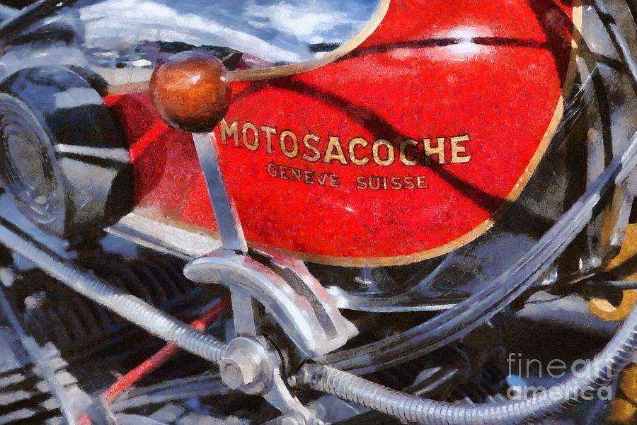 1930 Motosacoche Painting by George Atsametakis