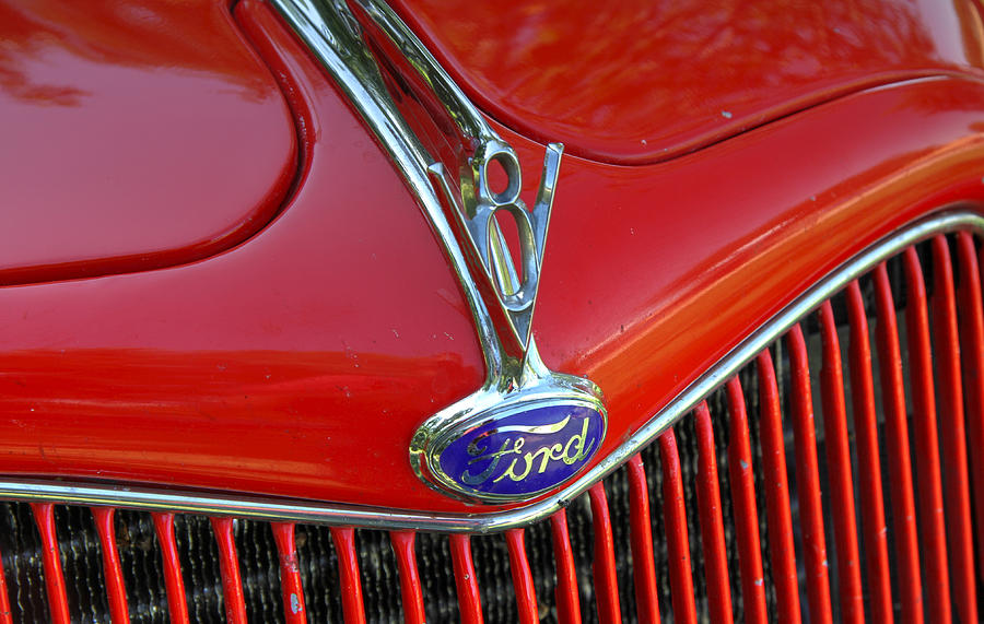 1935 Red Ford Hood Ornament by Nick Gray